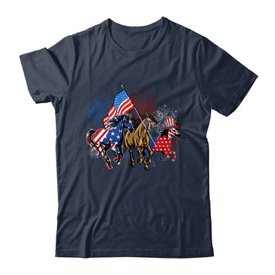 Happy 4th Of July American Flag Red White Horse And Blue Shirt & Tank Top | siriusteestore