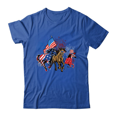 Happy 4th Of July American Flag Red White Horse And Blue Shirt & Tank Top | siriusteestore