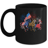 Happy 4th Of July American Flag Red White Horse And Blue Mug | siriusteestore