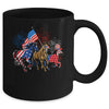 Happy 4th Of July American Flag Red White Horse And Blue Mug | siriusteestore