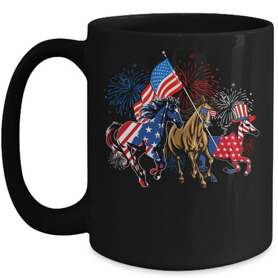 Happy 4th Of July American Flag Red White Horse And Blue Mug | siriusteestore