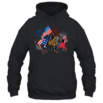 Happy 4th Of July American Flag Red White Horse And Blue Shirt & Tank Top | siriusteestore