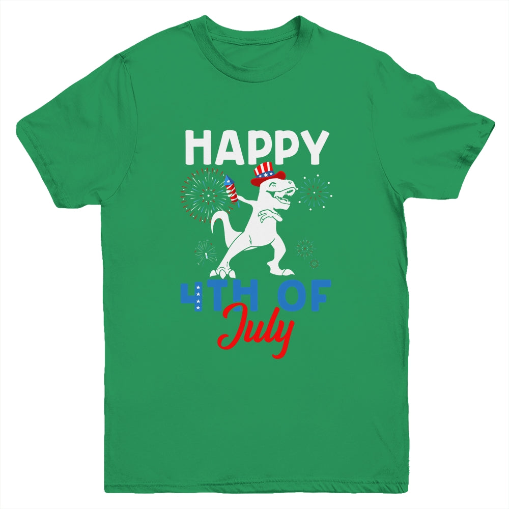 Happy 4th Of July T Rex Patriotic Funny Boys Kids Youth Shirt | siriusteestore