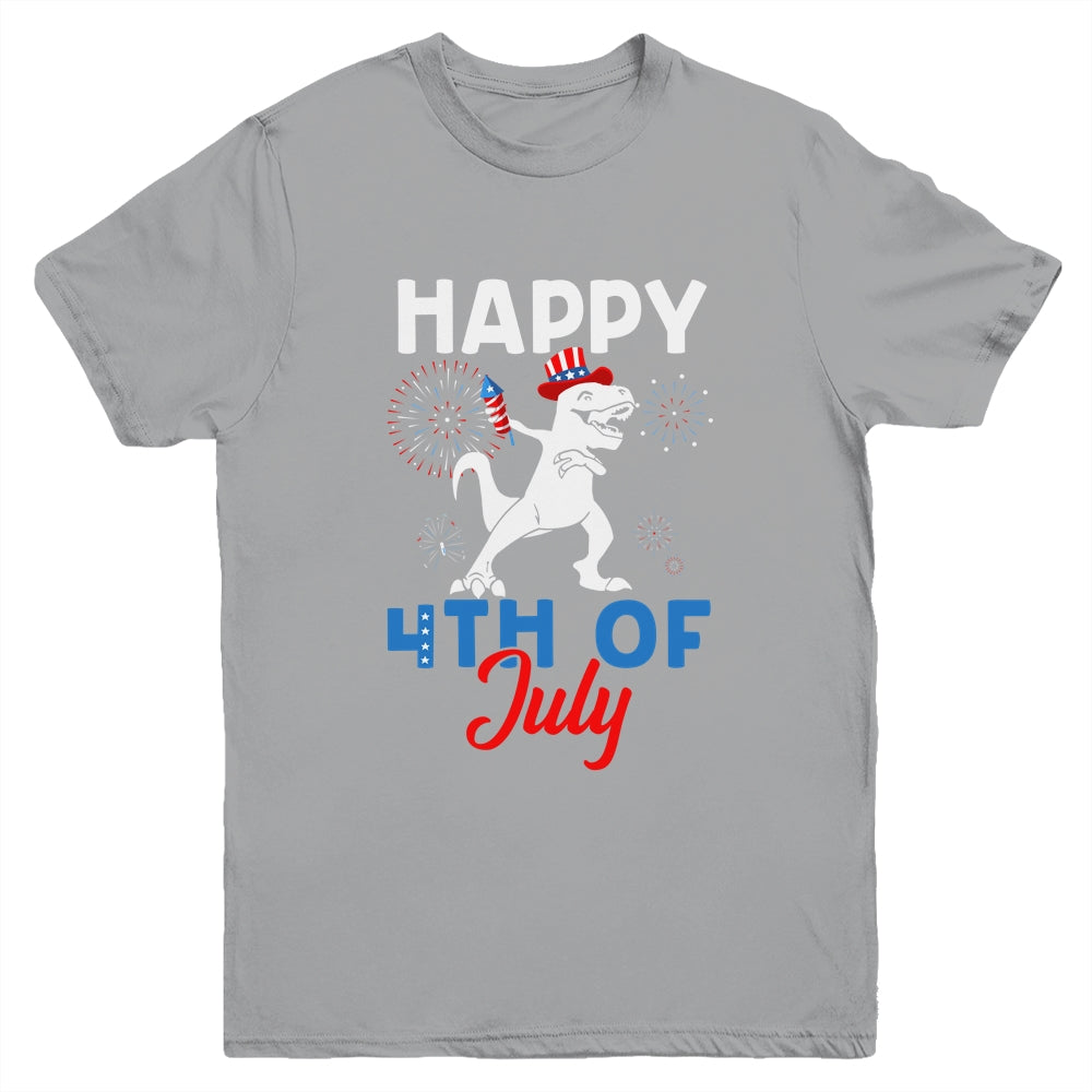 Happy 4th Of July T Rex Patriotic Funny Boys Kids Youth Shirt | siriusteestore