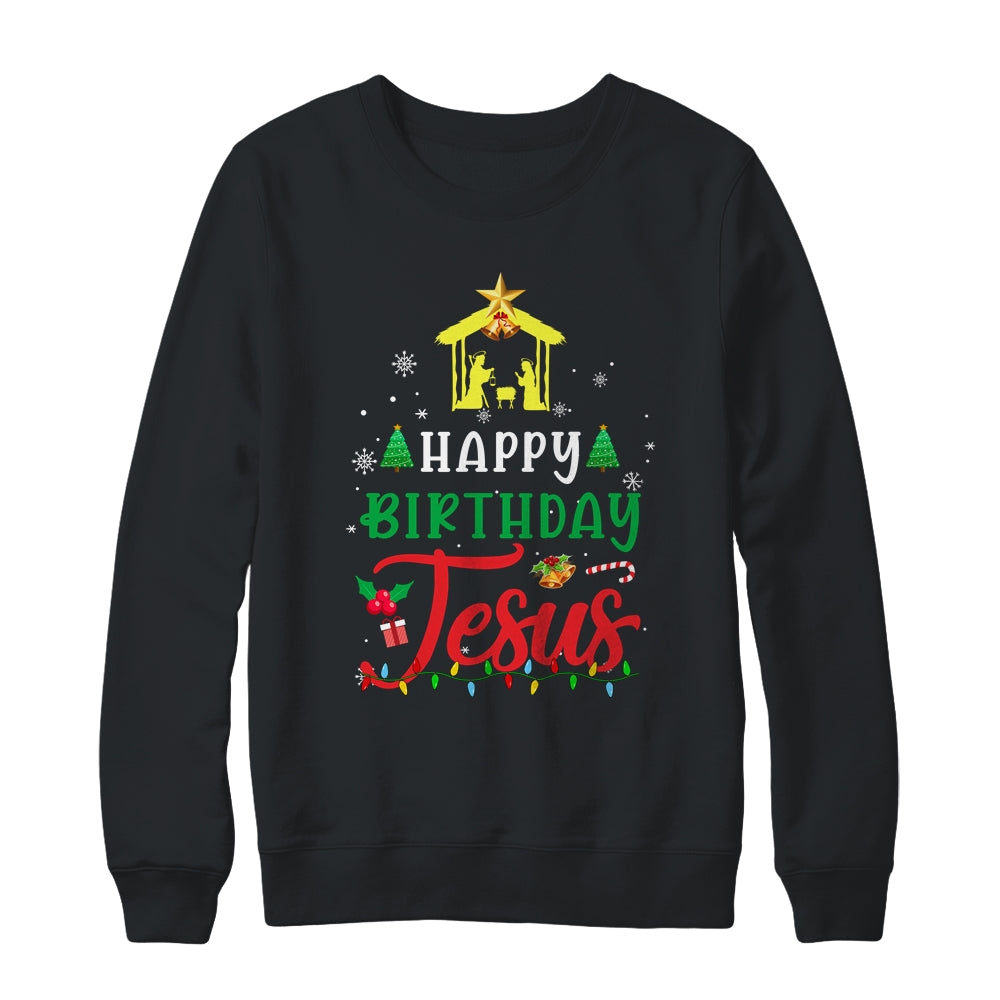 Happy Birthday Jesus Christmas Xmas Family Holiday Shirt & Sweatshirt | siriusteestore
