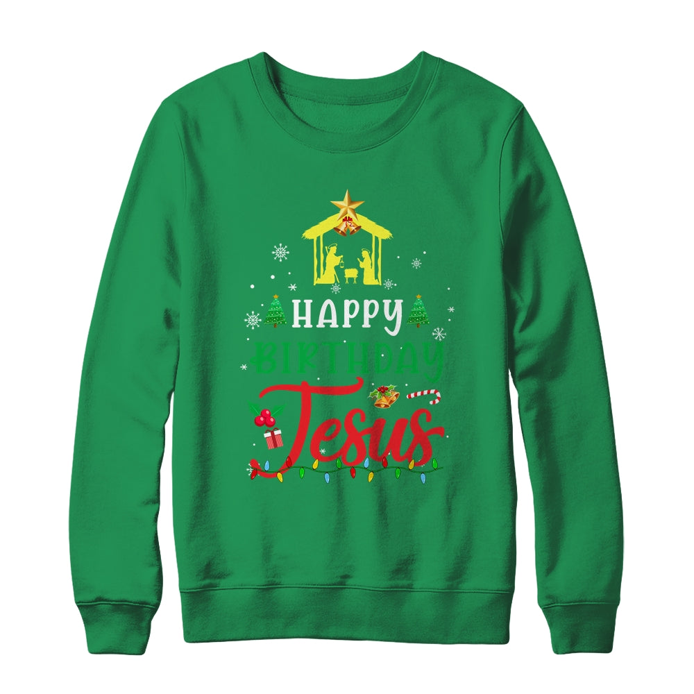Happy Birthday Jesus Christmas Xmas Family Holiday Shirt & Sweatshirt | siriusteestore