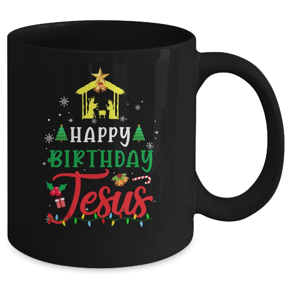 Happy Birthday Jesus Christmas Xmas Family Holiday Mug | siriusteestore
