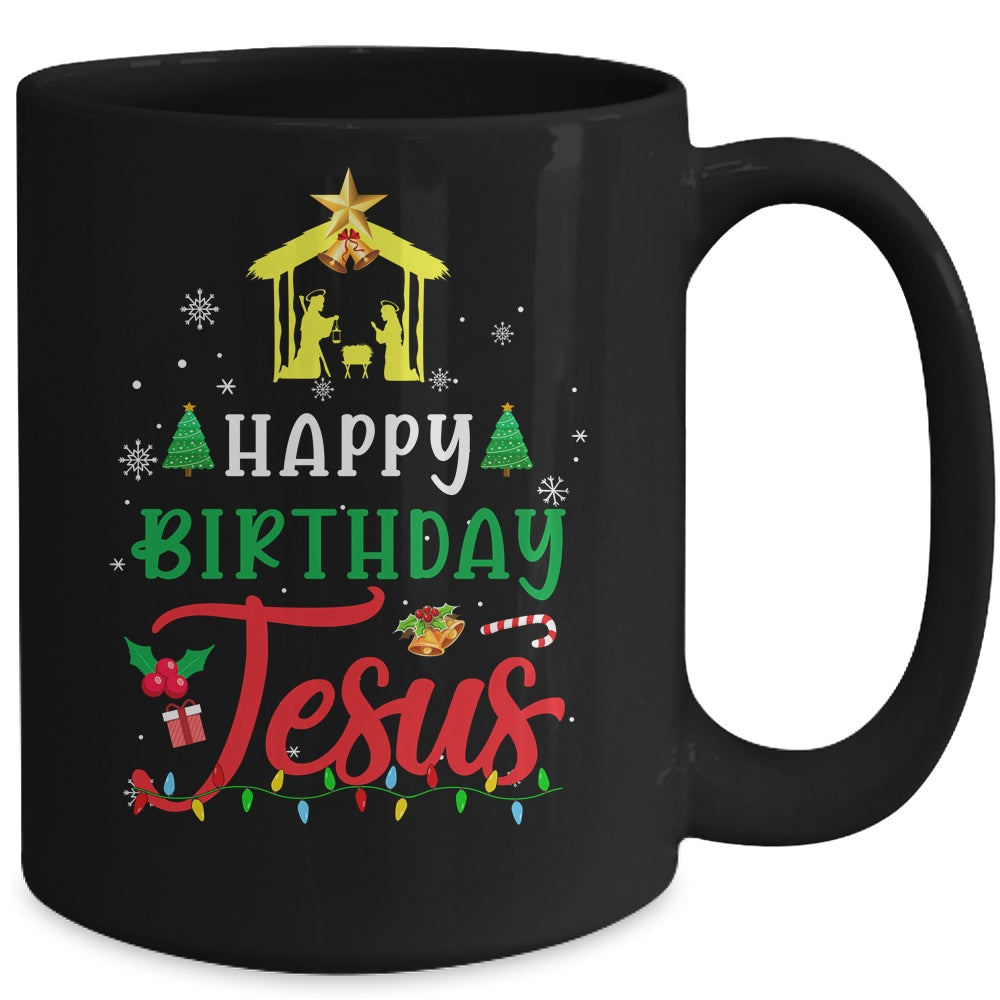 Happy Birthday Jesus Christmas Xmas Family Holiday Mug | siriusteestore