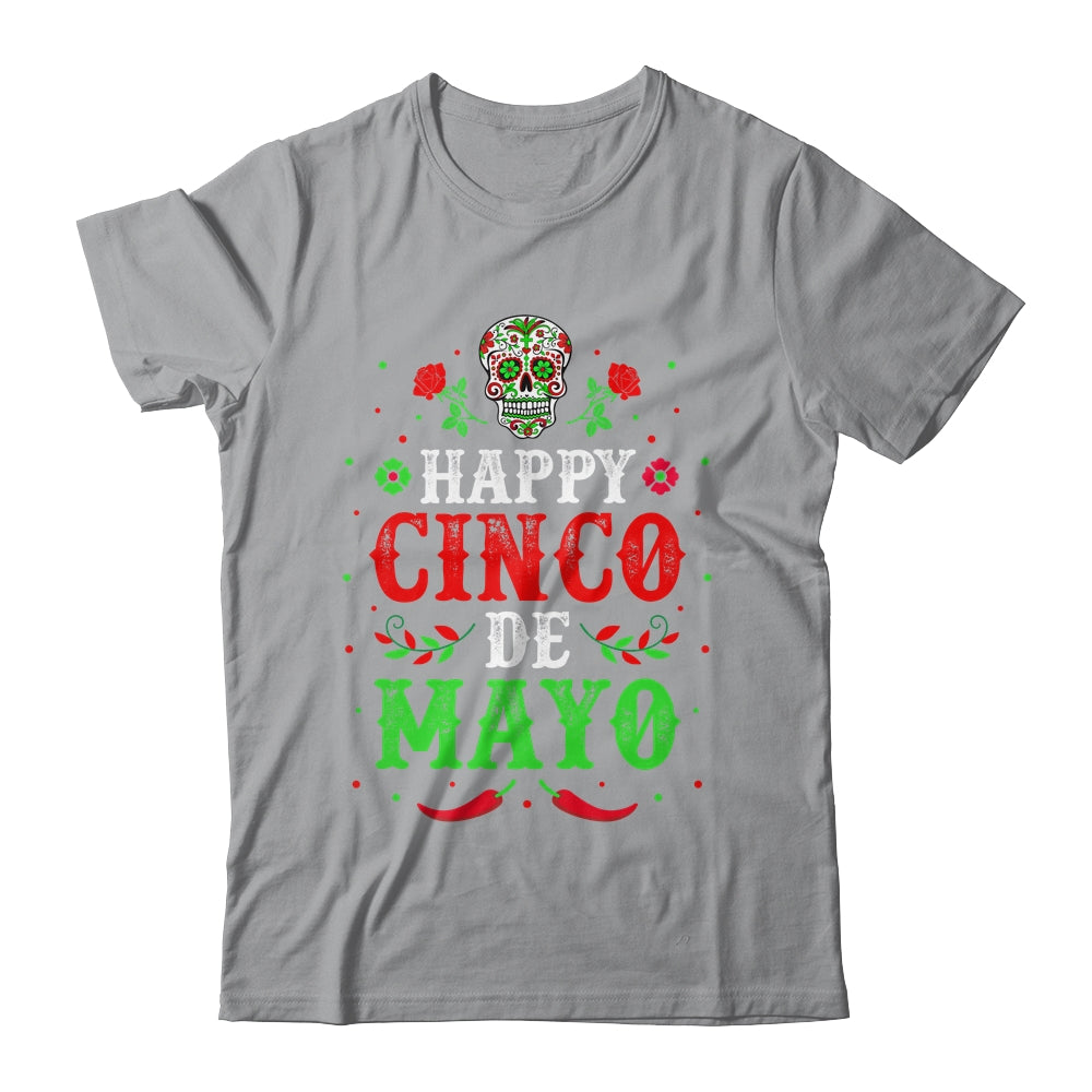 Happy Cinco de Mayo May 5th Colorful Mexican Party Skull Shirt & Hoodie | siriusteestore