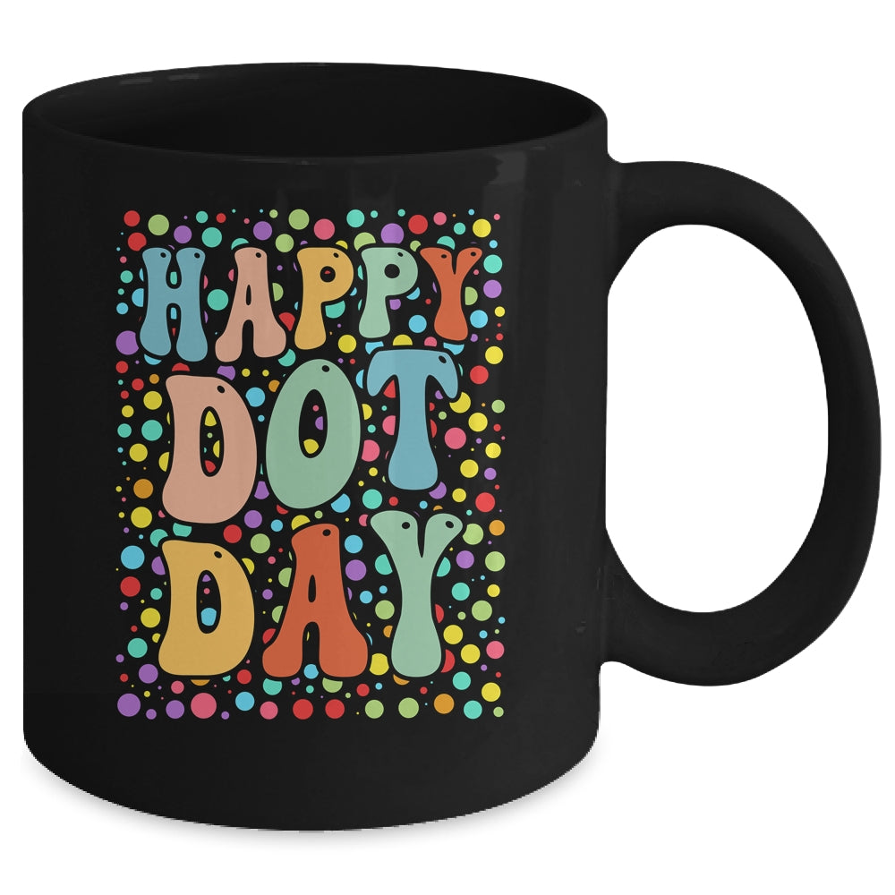 Happy Dot Day Colorful Retro International Dot Day Mug | siriusteestore