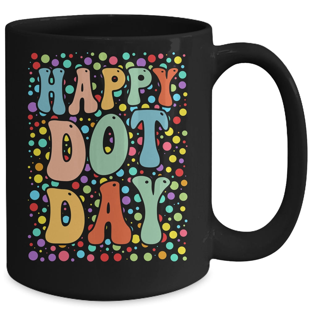 Happy Dot Day Colorful Retro International Dot Day Mug | siriusteestore