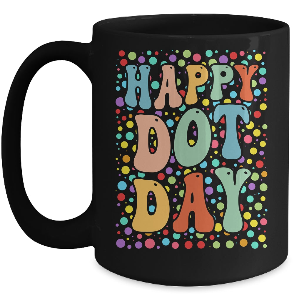 Happy Dot Day Colorful Retro International Dot Day Mug | siriusteestore
