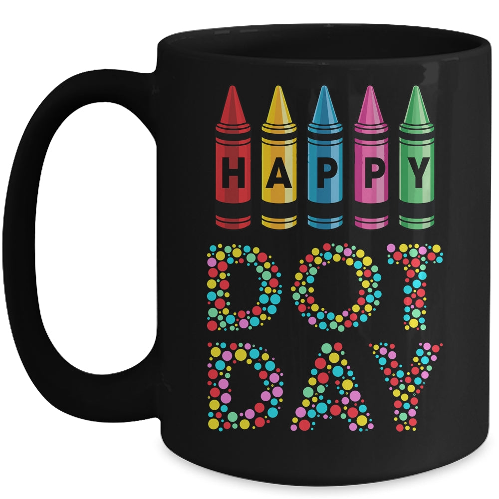 Happy Dot Day International Dot Day Boys Girls Crayon Mug | siriusteestore