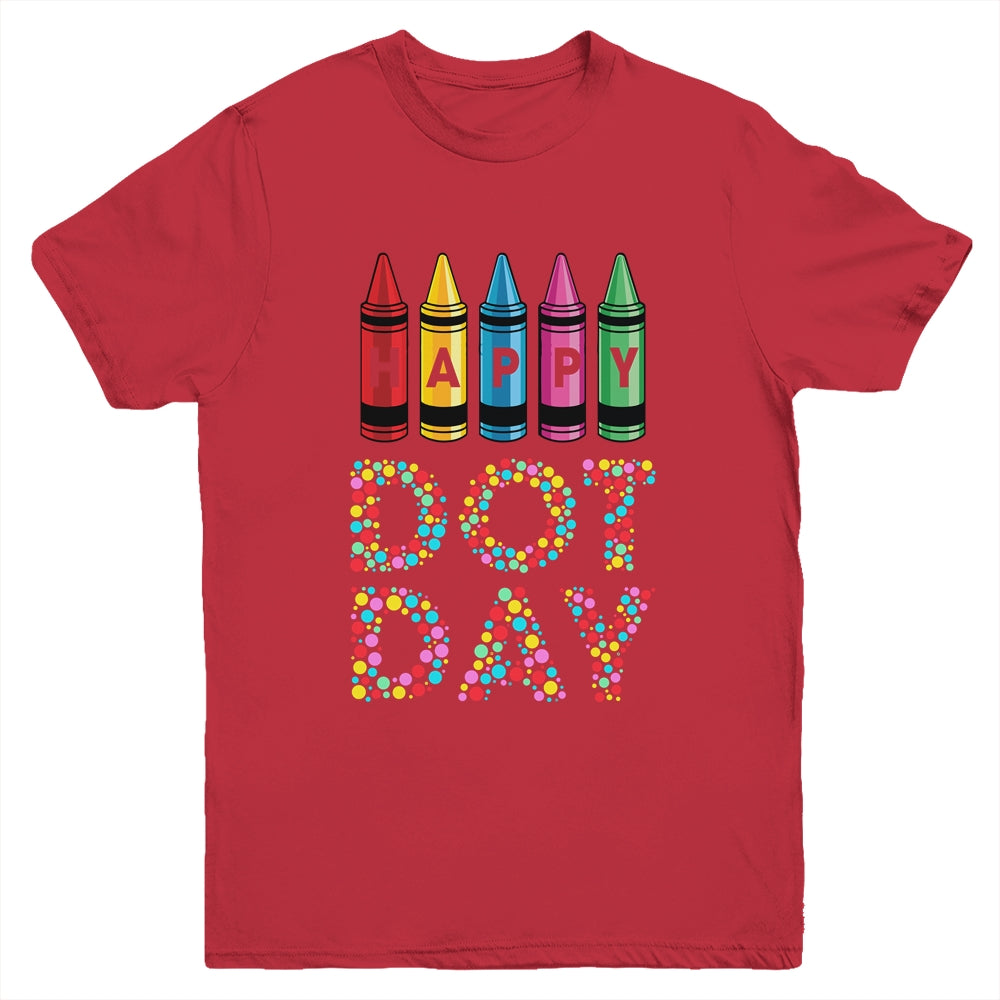 Happy Dot Day International Dot Day Boys Girls Crayon Youth Shirt | siriusteestore