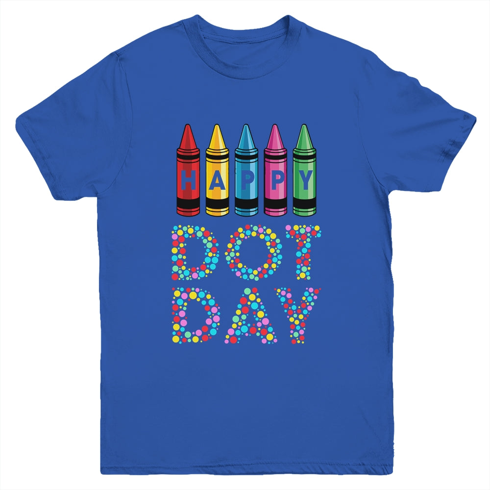 Happy Dot Day International Dot Day Boys Girls Crayon Youth Shirt | siriusteestore