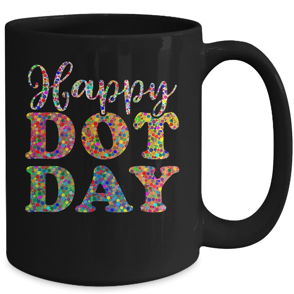 Happy Dot Day International Dot Day Colorful Dot Retro Mug | siriusteestore