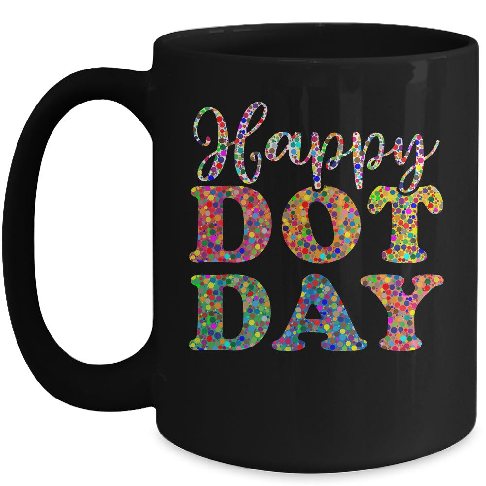 Happy Dot Day International Dot Day Colorful Dot Retro Mug | siriusteestore