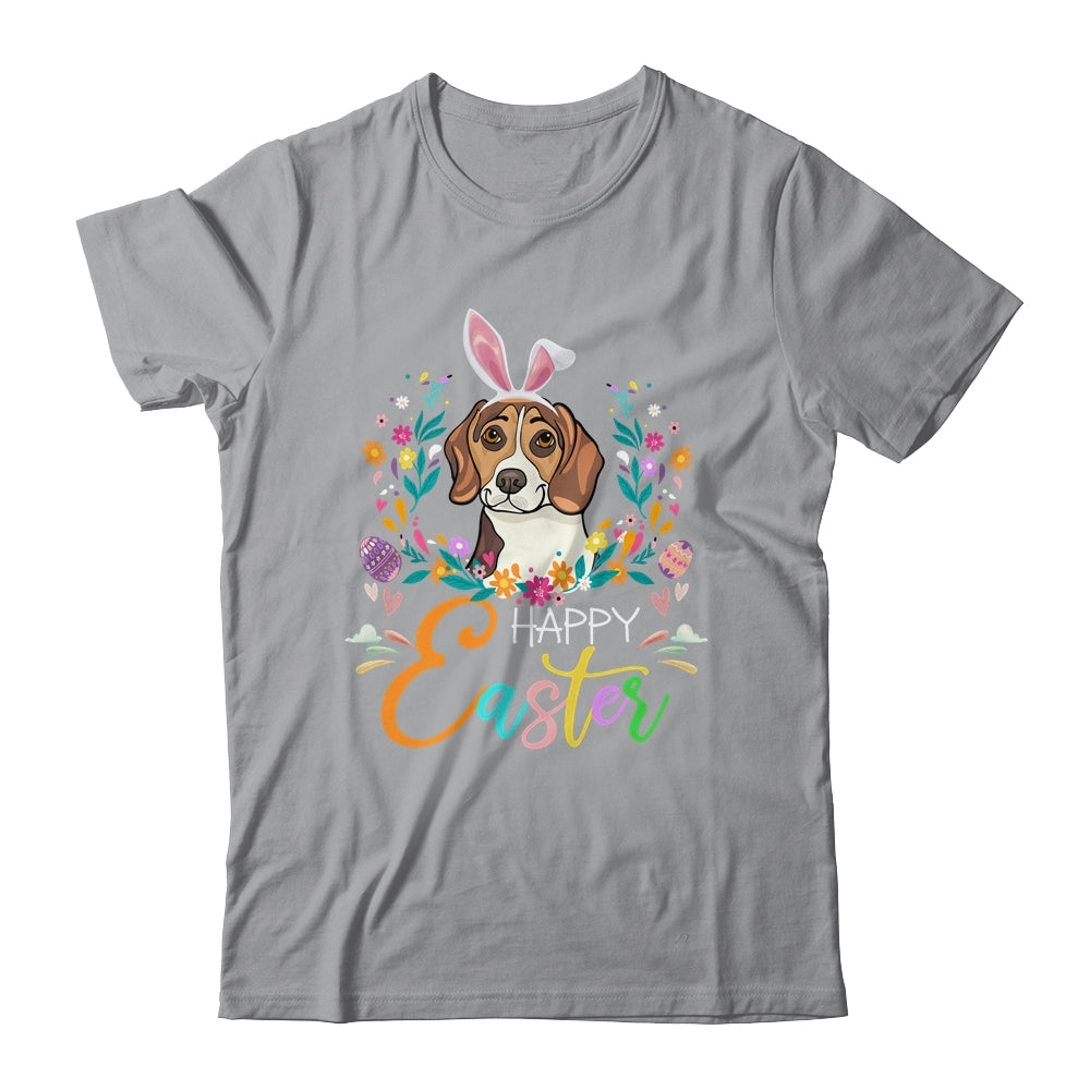 Happy Easter Bunny Beagle Lovers With Easter Eggs Shirt & Tank Top | siriusteestore