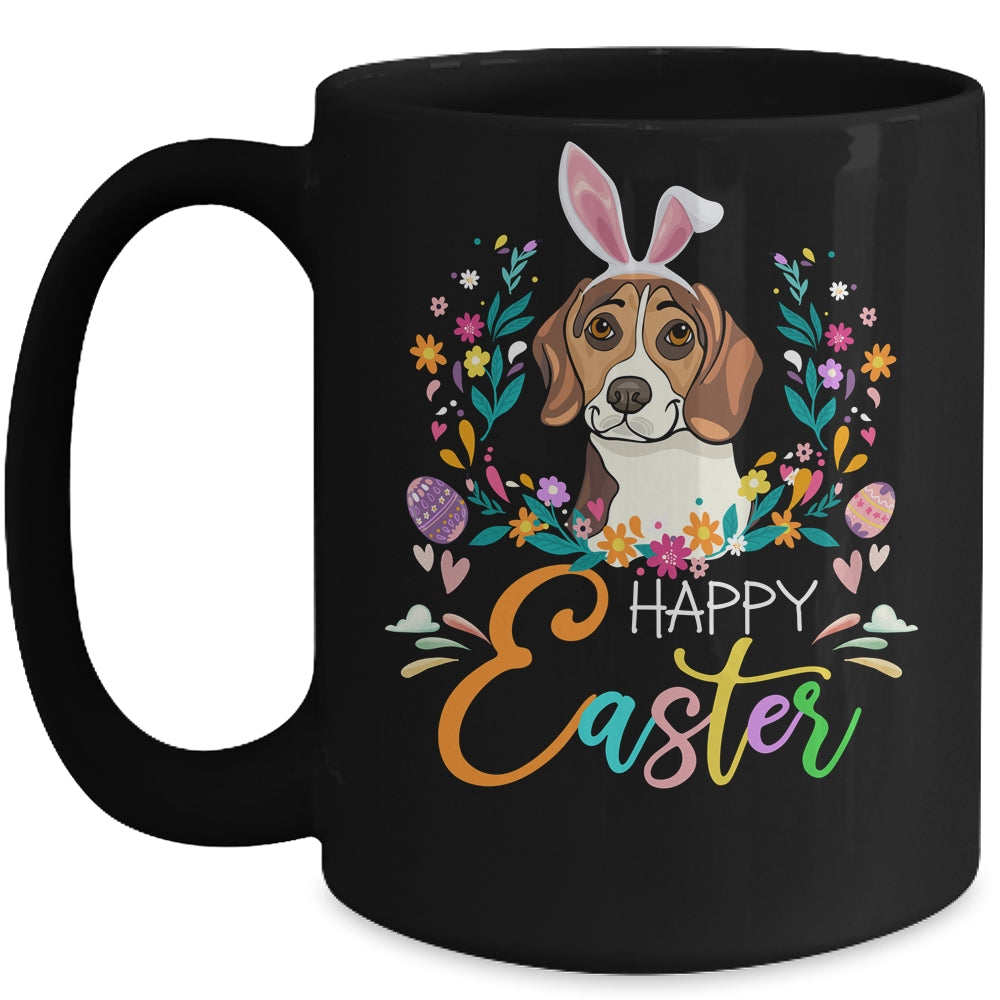 Happy Easter Bunny Beagle Lovers With Easter Eggs Mug | siriusteestore