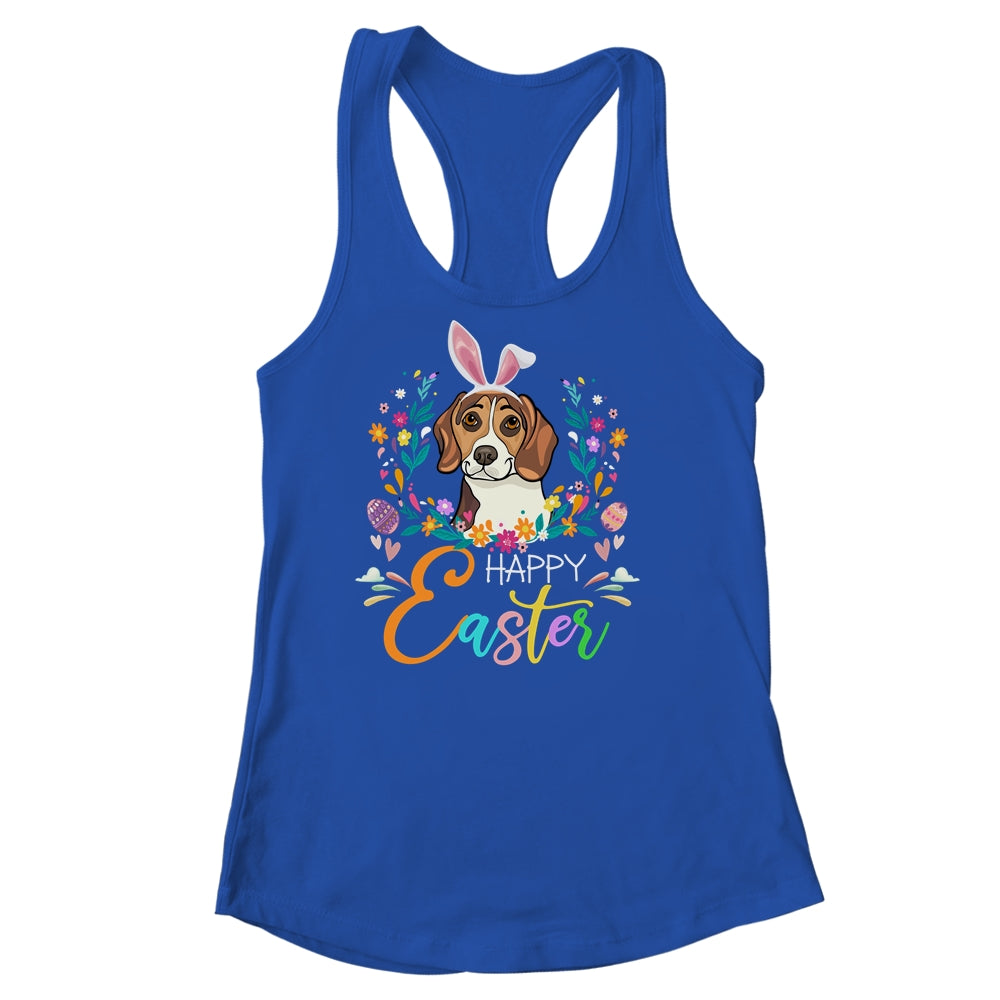 Happy Easter Bunny Beagle Lovers With Easter Eggs Shirt & Tank Top | siriusteestore