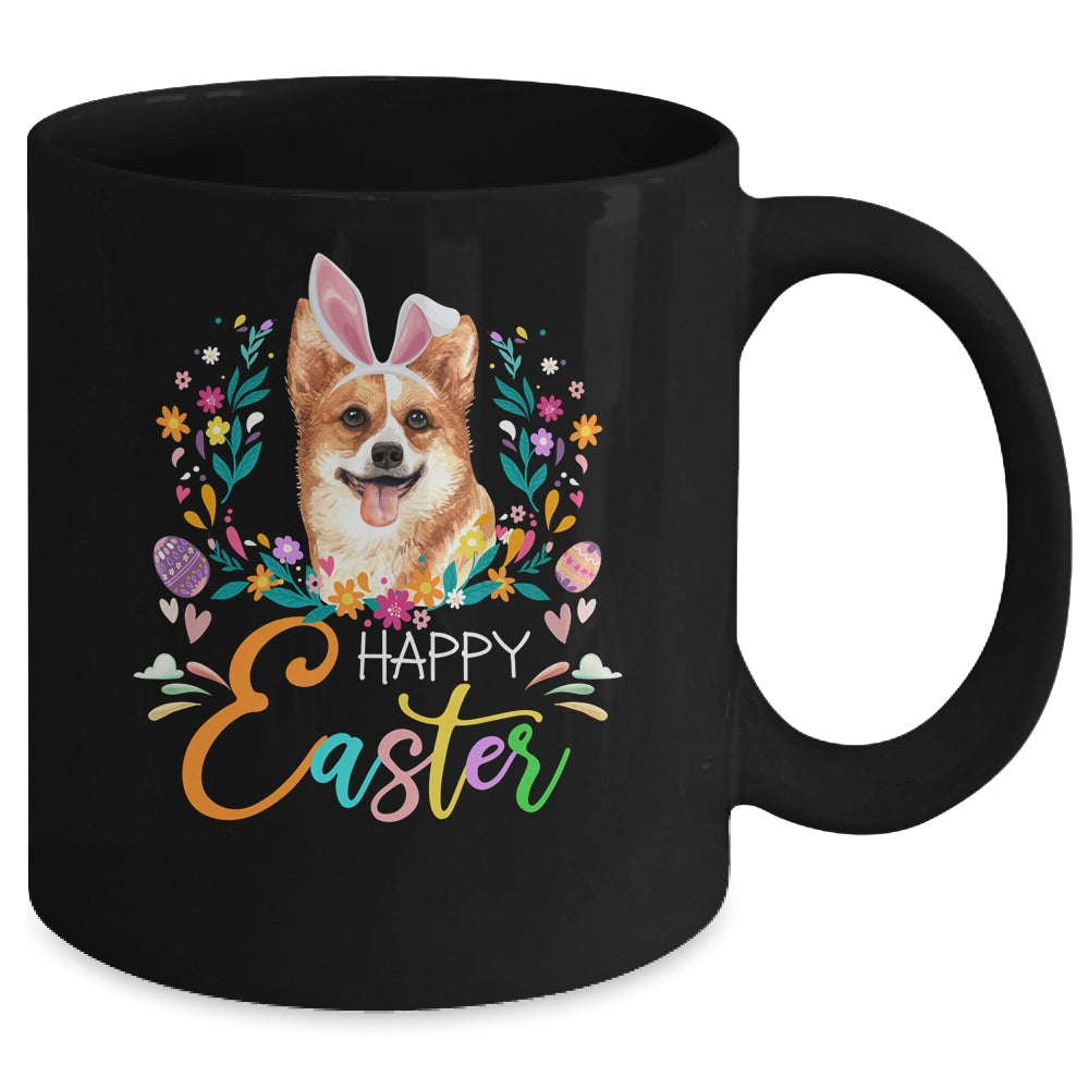 Happy Easter Bunny Corgi Lovers With Easter Eggs Mug | siriusteestore