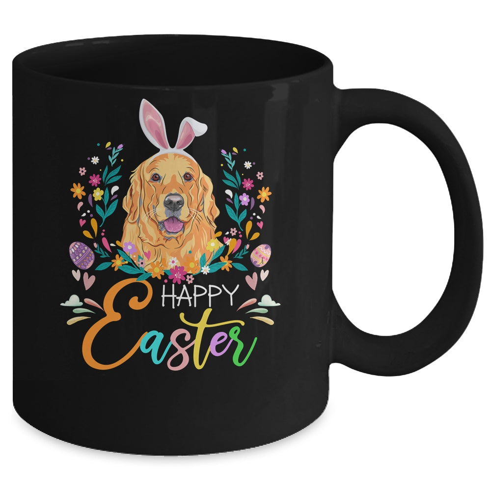 Happy Easter Bunny Golden Retriever Lovers With Easter Eggs Mug | siriusteestore