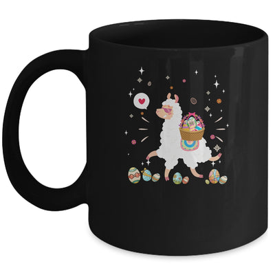 Happy Easter Bunny Llama Bringing Easter Egg Basket Mug | siriusteestore
