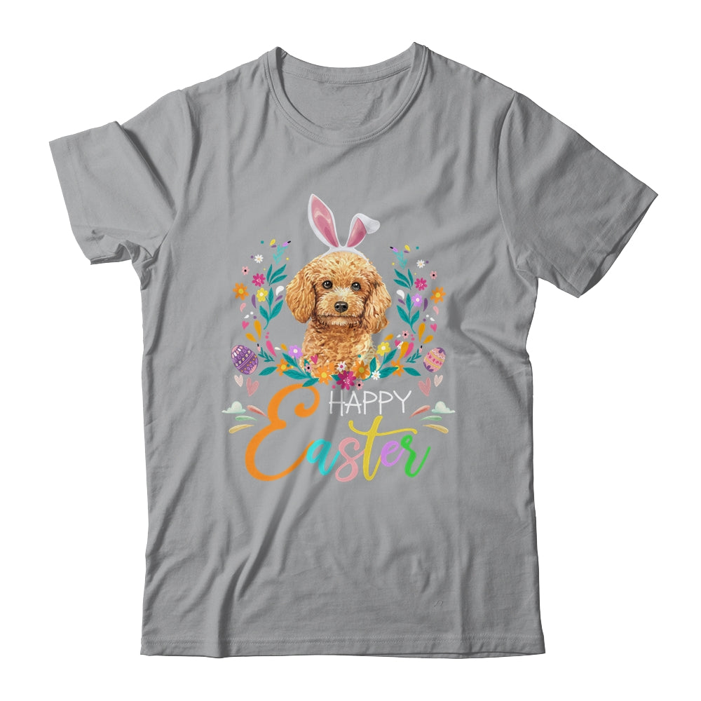 Happy Easter Bunny Poodle Lovers With Easter Eggs Shirt & Tank Top | siriusteestore