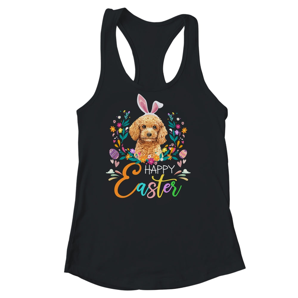 Happy Easter Bunny Poodle Lovers With Easter Eggs Shirt & Tank Top | siriusteestore