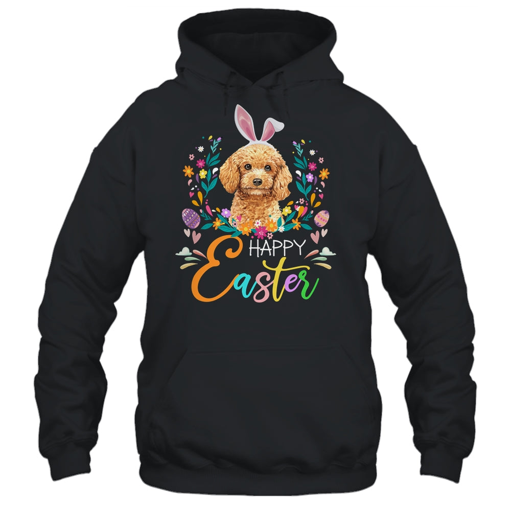 Happy Easter Bunny Poodle Lovers With Easter Eggs Shirt & Tank Top | siriusteestore