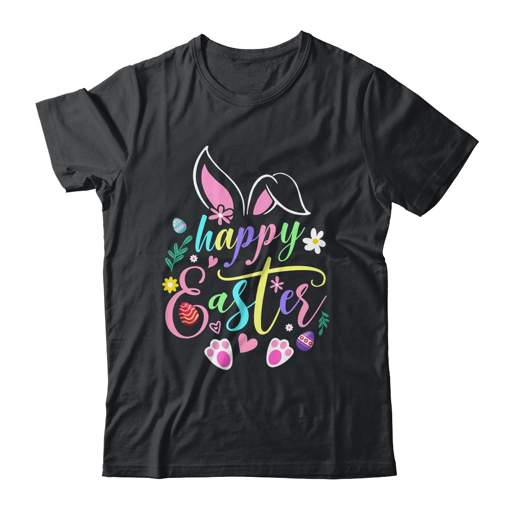 Happy Easter Bunny Rabbit Face Funny Easter Day Girls Women Shirt & Tank Top | siriusteestore