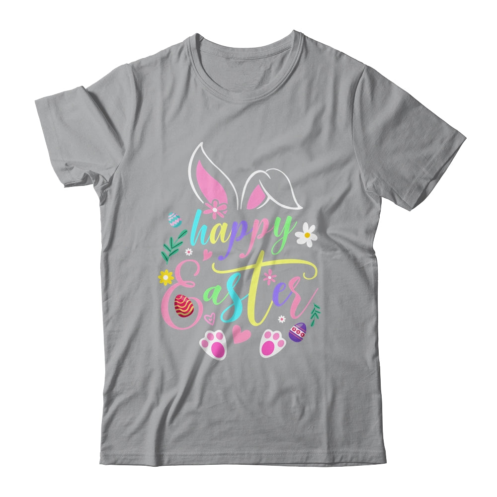 Happy Easter Bunny Rabbit Face Funny Easter Day Girls Women Shirt & Tank Top | siriusteestore