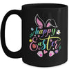 Happy Easter Bunny Rabbit Face Funny Easter Day Girls Women Mug | siriusteestore