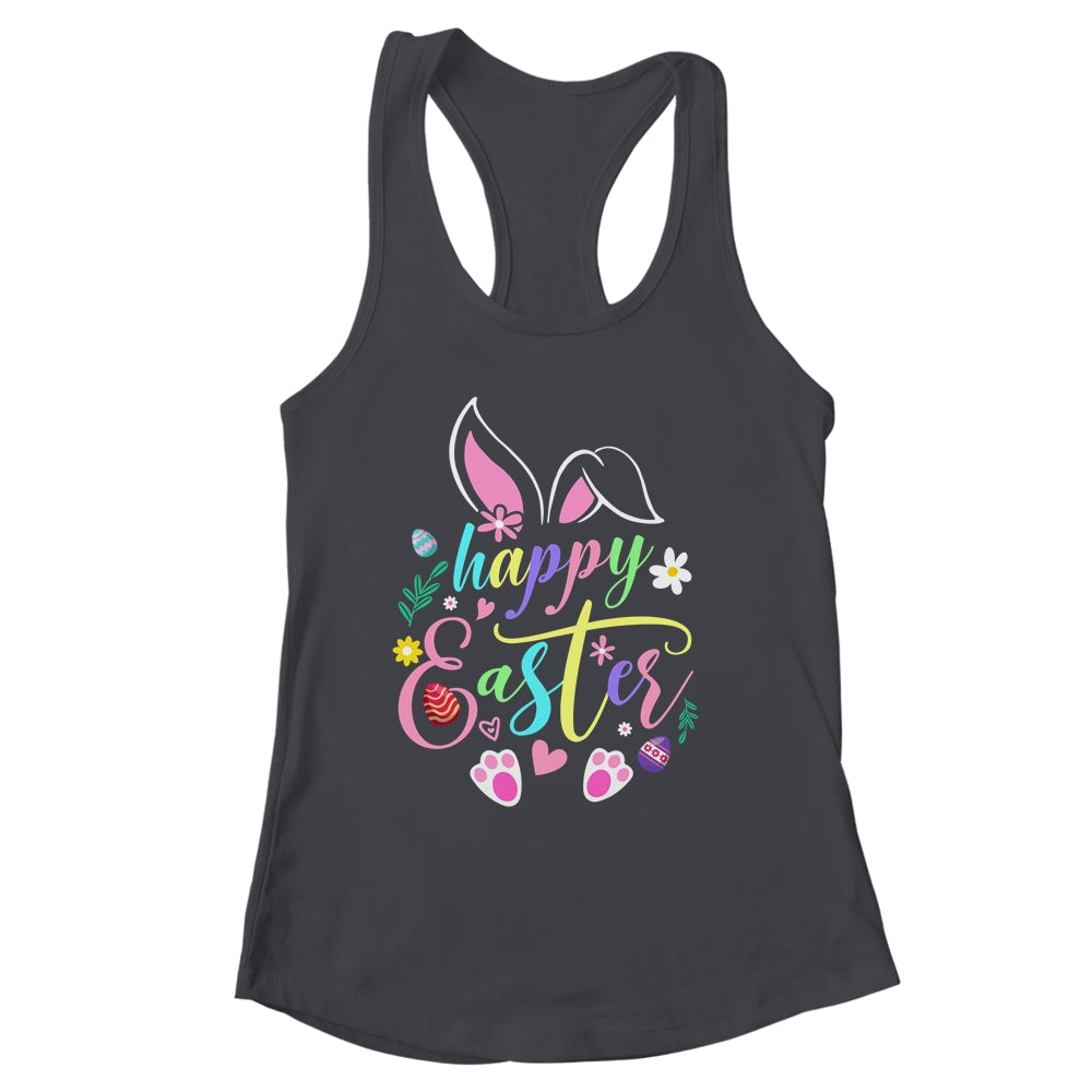 Happy Easter Bunny Rabbit Face Funny Easter Day Girls Women Shirt & Tank Top | siriusteestore