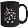 Happy Easter Bunny Rabbit Face Funny Easter Day Women Girls Mug | siriusteestore
