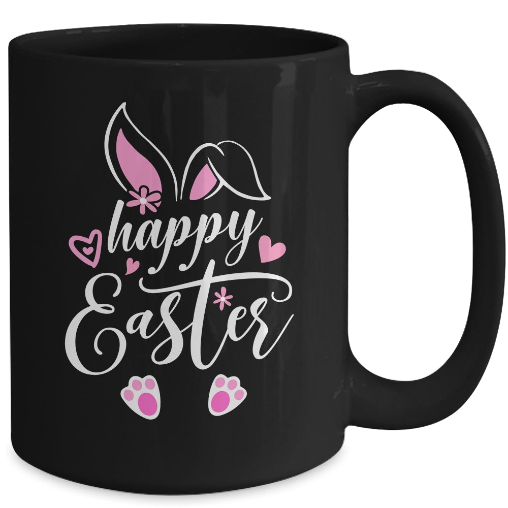 Happy Easter Bunny Rabbit Face Funny Easter Day Women Girls Mug | siriusteestore