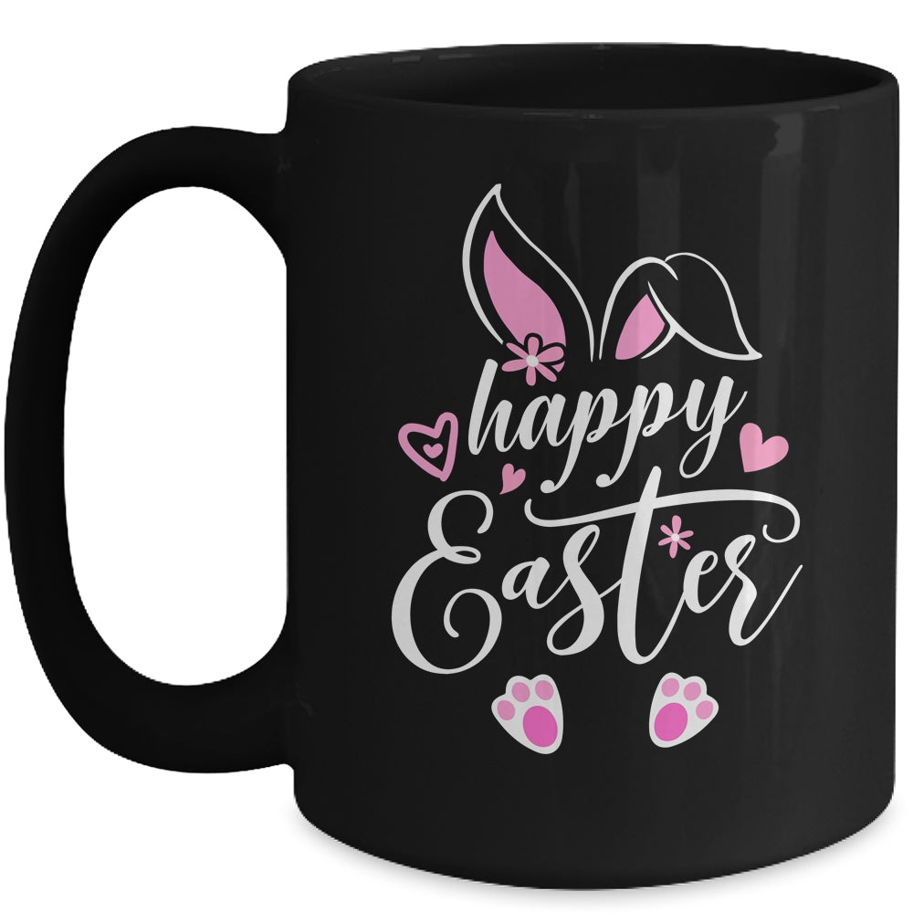 Happy Easter Bunny Rabbit Face Funny Easter Day Women Girls Mug | siriusteestore