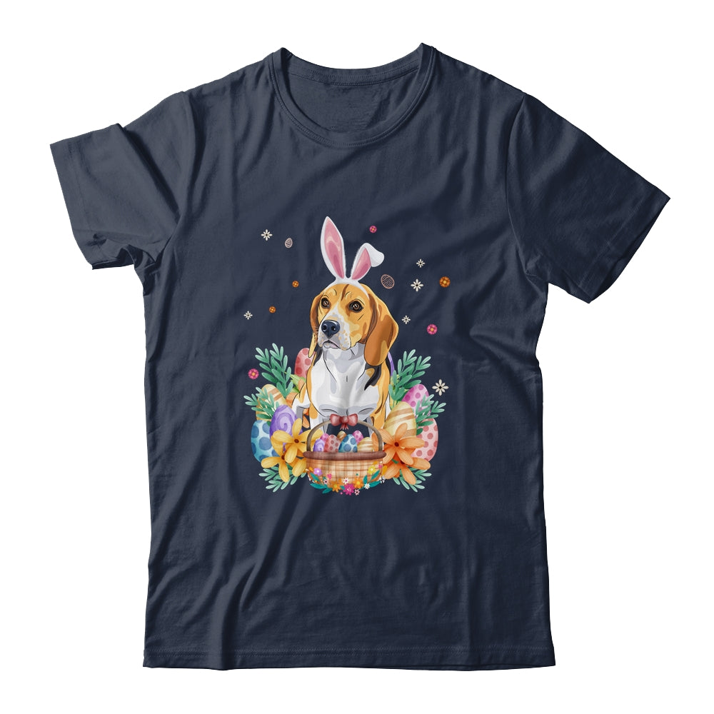 Happy Easter Cute Bunny Beagle Wearing Bunny Ears Shirt & Hoodie | siriusteestore