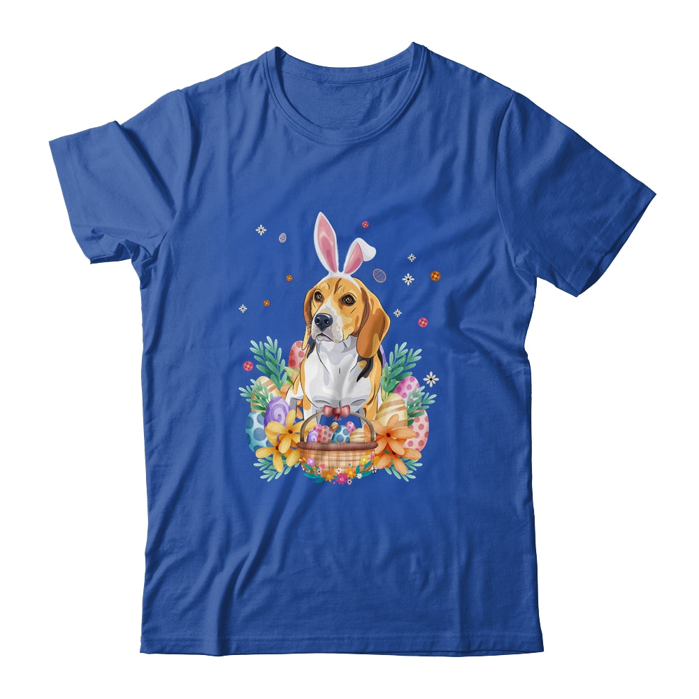 Happy Easter Cute Bunny Beagle Wearing Bunny Ears Shirt & Hoodie | siriusteestore