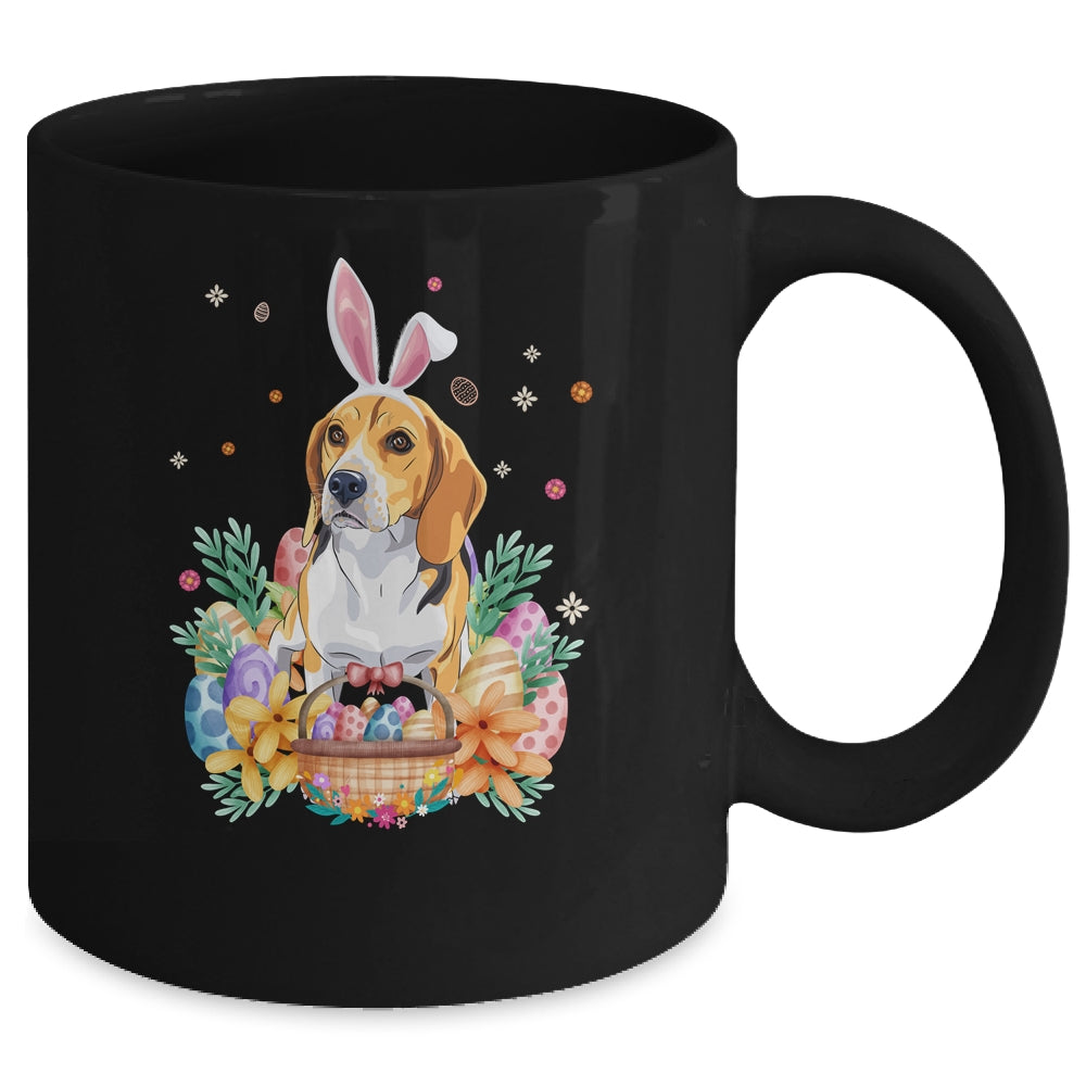 Happy Easter Cute Bunny Beagle Wearing Bunny Ears Mug | siriusteestore