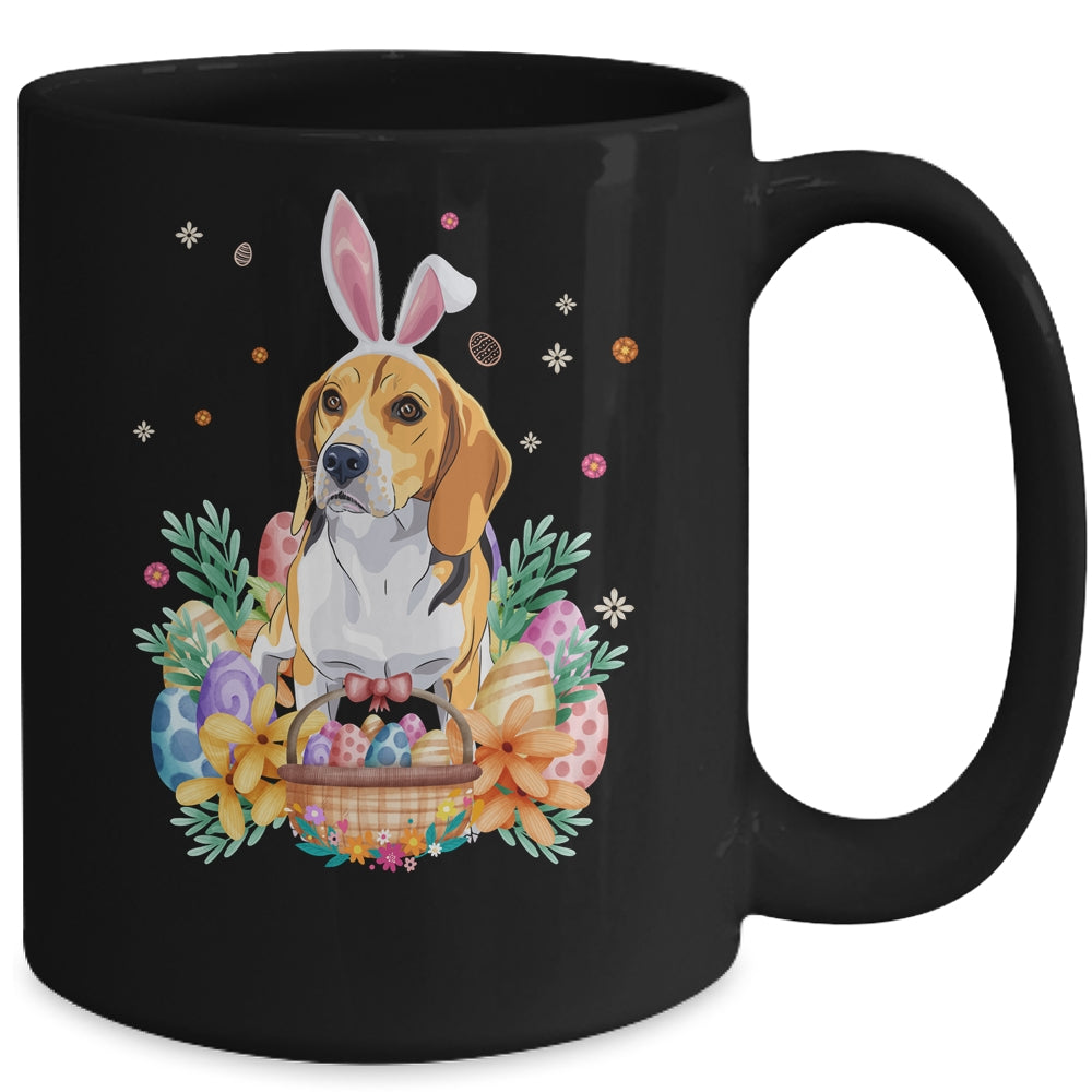 Happy Easter Cute Bunny Beagle Wearing Bunny Ears Mug | siriusteestore