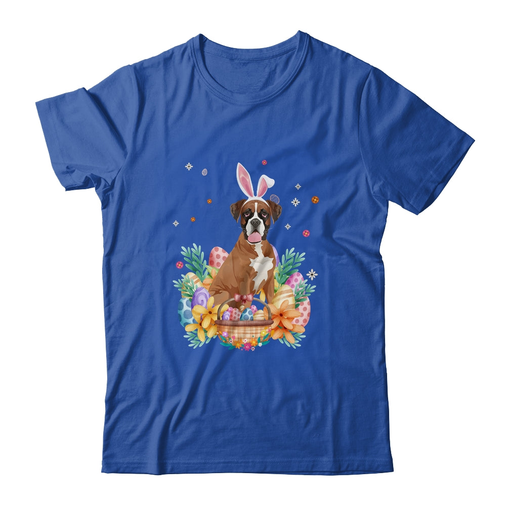 Happy Easter Cute Bunny Boxer Wearing Bunny Ears Shirt & Hoodie | siriusteestore