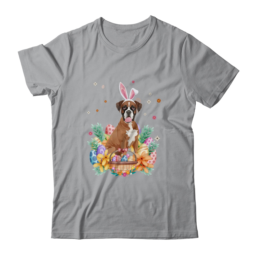 Happy Easter Cute Bunny Boxer Wearing Bunny Ears Shirt & Hoodie | siriusteestore