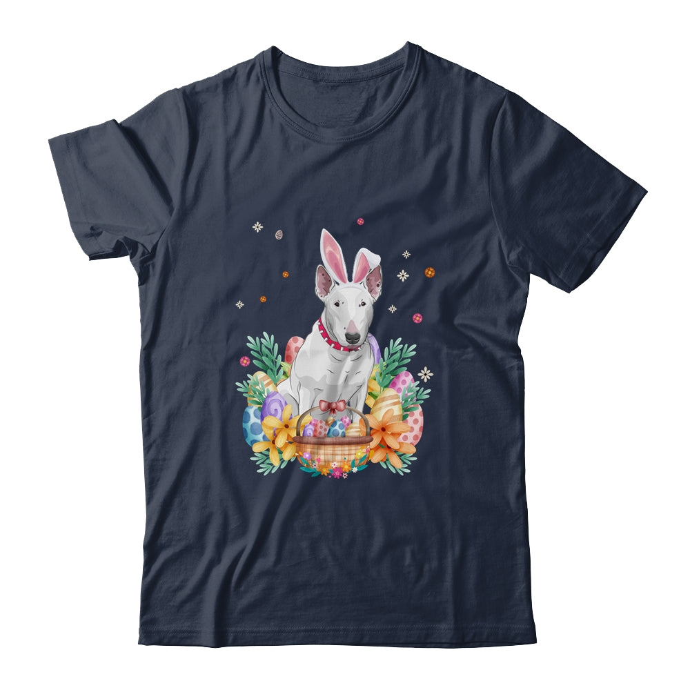 Happy Easter Cute Bunny Bull Terrier Wearing Bunny Ears Shirt & Hoodie | siriusteestore