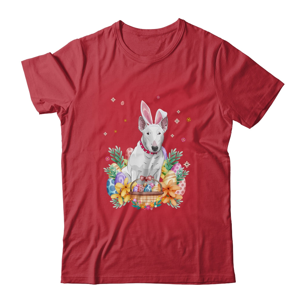 Happy Easter Cute Bunny Bull Terrier Wearing Bunny Ears Shirt & Hoodie | siriusteestore