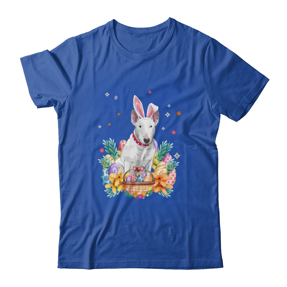 Happy Easter Cute Bunny Bull Terrier Wearing Bunny Ears Shirt & Hoodie | siriusteestore