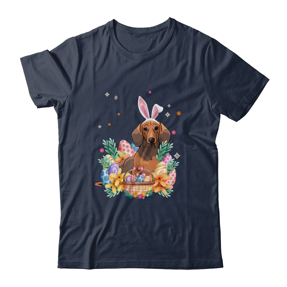 Happy Easter Cute Bunny Dachshund Wearing Bunny Ears Shirt & Hoodie | siriusteestore