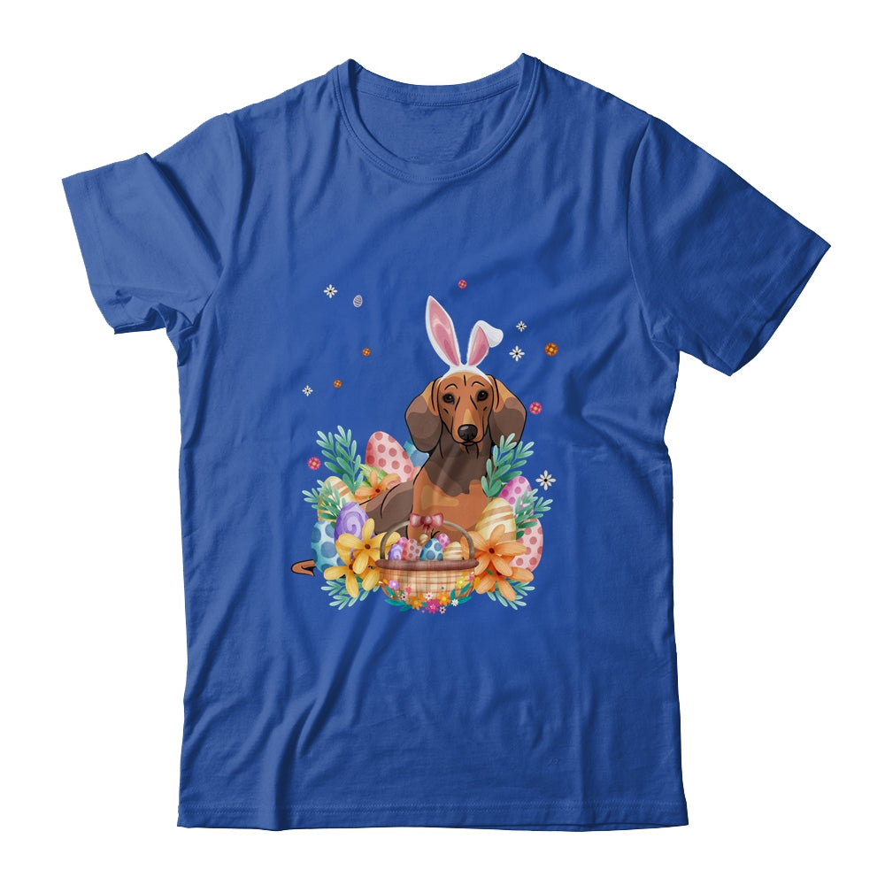 Happy Easter Cute Bunny Dachshund Wearing Bunny Ears Shirt & Hoodie | siriusteestore