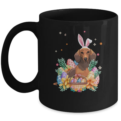 Happy Easter Cute Bunny Dachshund Wearing Bunny Ears Mug | siriusteestore