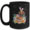 Happy Easter Cute Bunny Dachshund Wearing Bunny Ears Mug | siriusteestore
